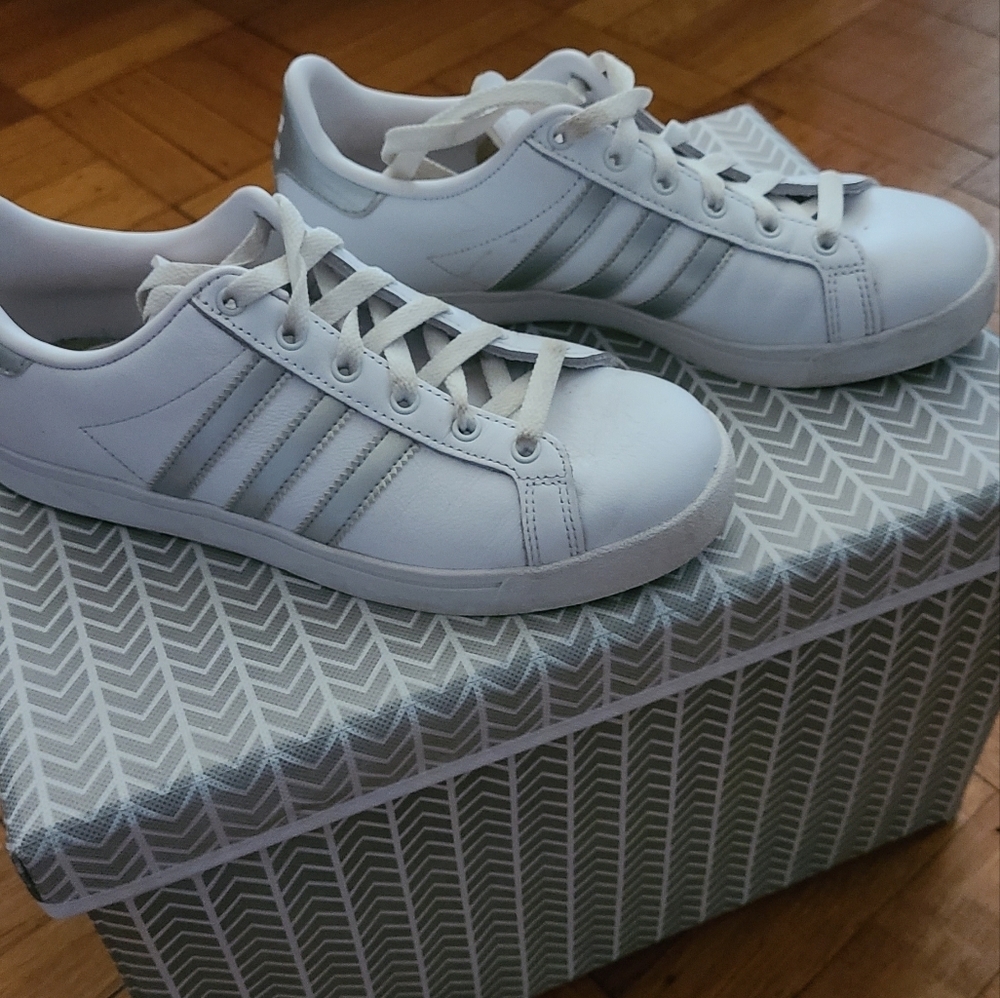 Adidas Grand Court All Leather Sneakers size 7 hp 21x🔥🔥🔥🔥 - Picture 1 of 11